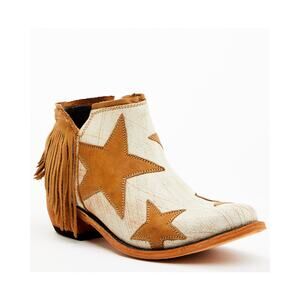 Liberty Black Caborca Silver Size 7.5 Sybil Star Fringe Booties Western Festival